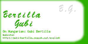 bertilla gubi business card
